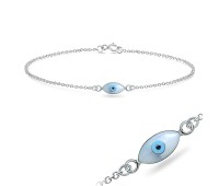 Big Evil Eye Silver Bracelet BRS-204